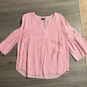 Pink Striped Women's Top